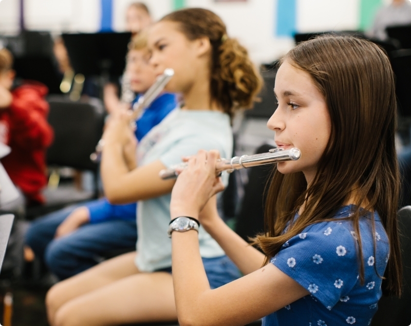 Girl Playing Flute